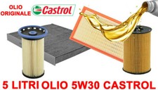 KIT 4 FILTRI TAGLIANDO OLIO 5W30 CASTROL VOLKSWAGEN VW TOURAN 1.6 TDI 105 110 CV