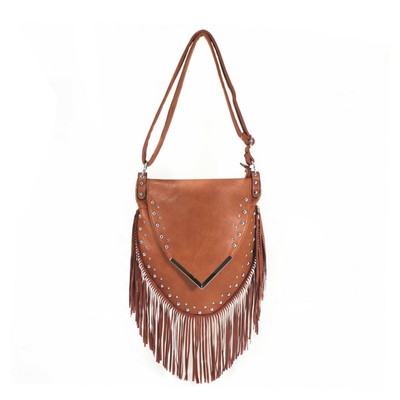 Nieten Quasten Damen Fransen Umhängetasche Damen Schulter Reise Handtasche JM1161