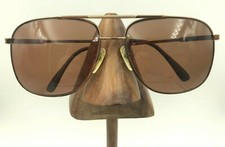 Vintage Sebastiano 302 Gold Metal Square Pilot Sunglasses FRAMES ONLY