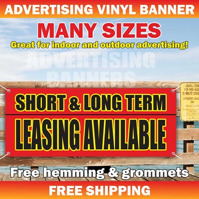 SHORT & LONG TERM LEASING AVAILABLE Advertising Banner Vinyl Mesh Sign Realtor