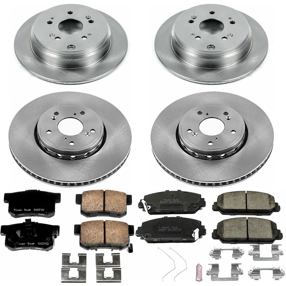 KOE6939 Powerstop Brake Disc and Pad Kits 4-Wheel Set Front & Rear for Acura RDX - Image 4 of 4