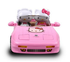 Hello Kitty Figure Nursery Melody mini Sport Car Open Door Kid Baby Toy Gift