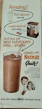 1951 Nestle's Quik chocolate milk drink vintage ad