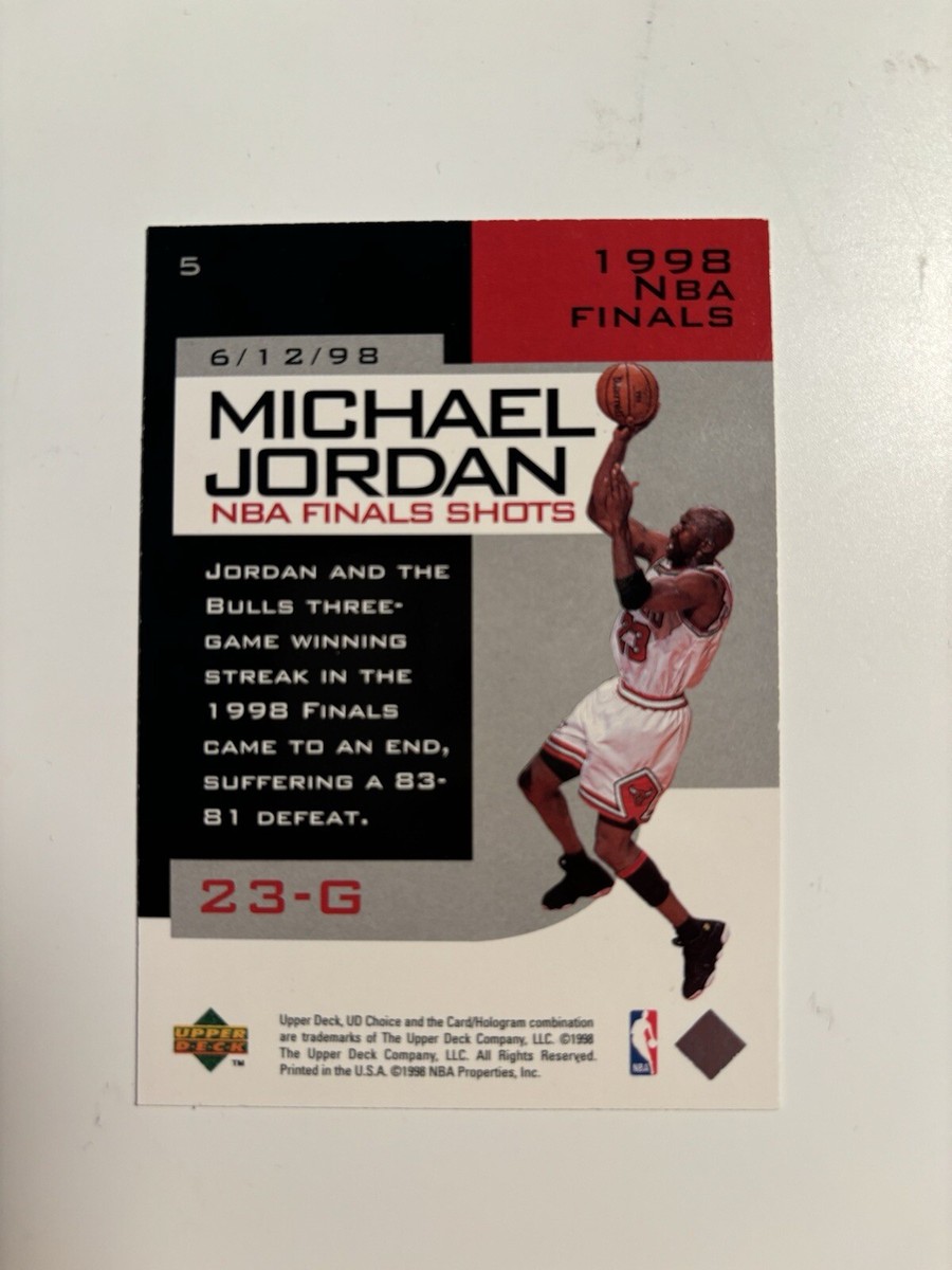 MICHAEL JORDAN NBA CARD　100枚限定　1998　⑭ 1998 Upper Deck - Michael Jordan NBA Finals Shots 6/12/98 | eBay