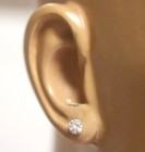 GIA EGL certified 14k white gold .91CT diamond stud earrings SI3 I1 G I NATURAL — photo 2