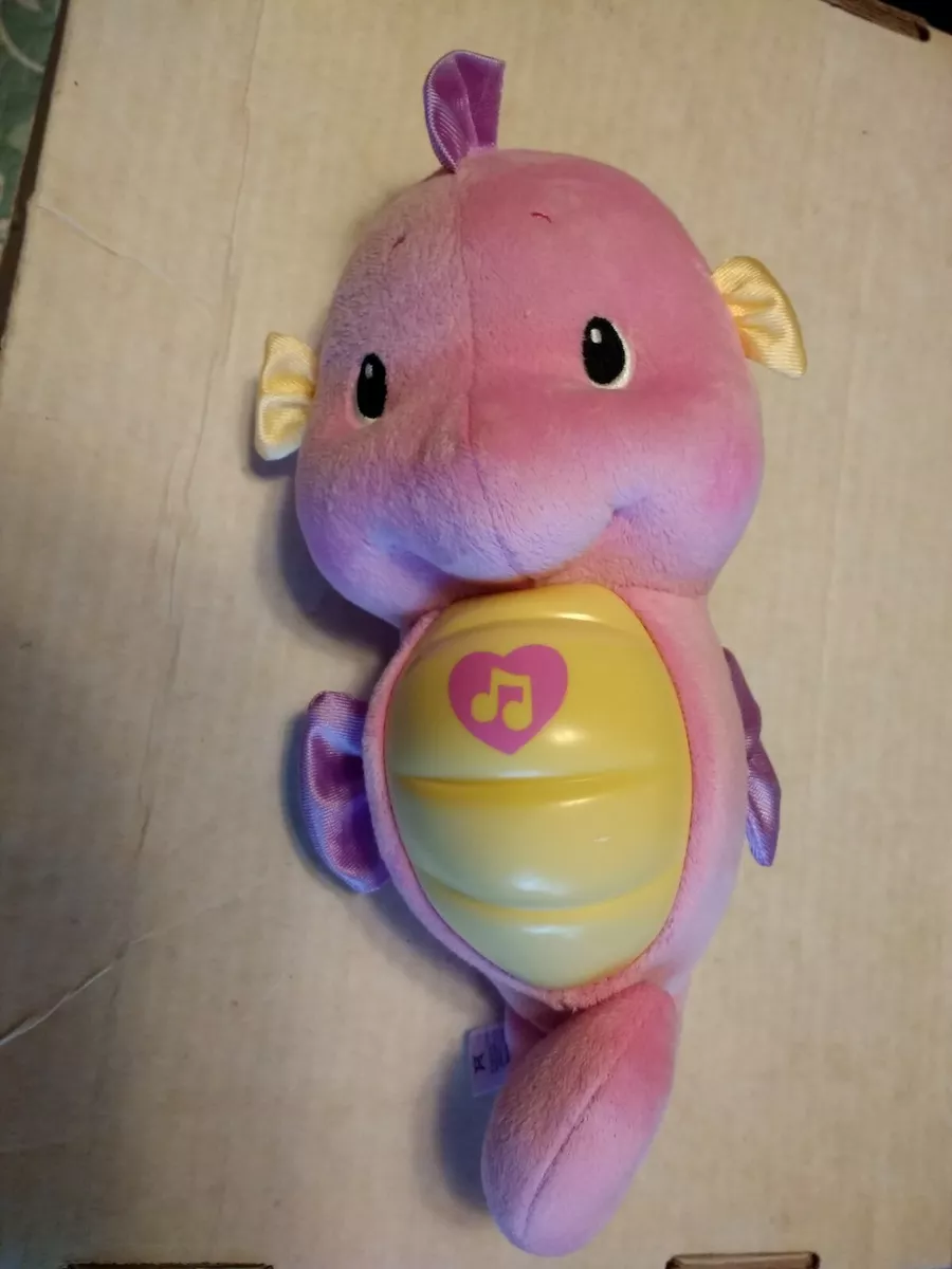 Fisher Price OCEAN Wonders SOOTHE And GLOW Sea Horse PINK Plush