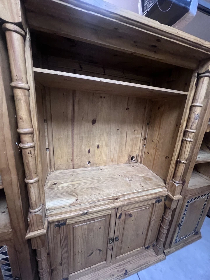 MUST GO! Vintage Tuscany Wood Entertainment Center - Image 2 of 4