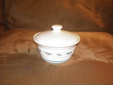 Longaberger Traditional Holly Small Covered Dish - Made in USA