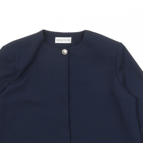 Reflections Womens Blue Jacket Blazer Size L - Picture 3 of 10