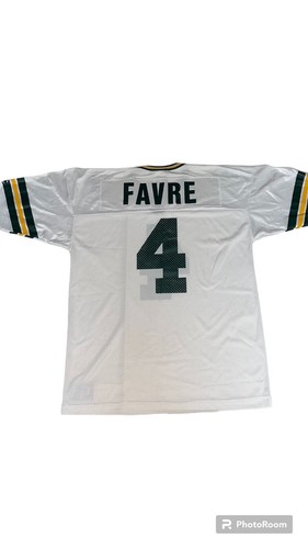 Vintage 90s Champion NFL Green Bay Packers Brett Favre 4 White Jersey Mens 44 XL - Picture 2 of 13