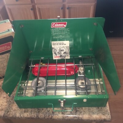 Vintage Coleman 425E Camp Stove 425E499 2 Burner Stove Original aged ...
