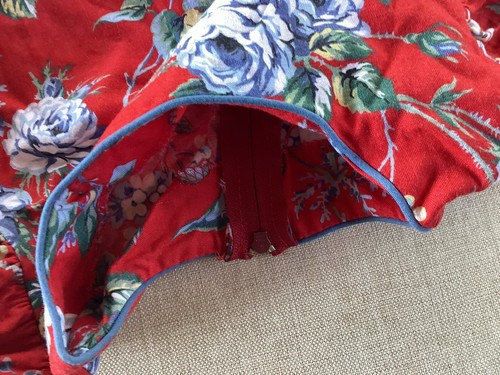 Polly Flinders Dress 4 T Toddler 4 Red Floral Roses Cottage Prairie Core - Picture 6 of 22