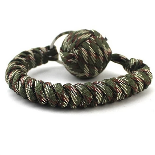Monkey Keychain Fist Steel Ball Paracord Strength Durable Outdoor Backpack - Picture 17 of 30