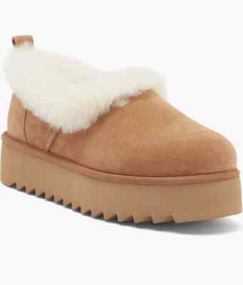 UGG Nita Platform Shearling Slippers Chestnut Womens 8