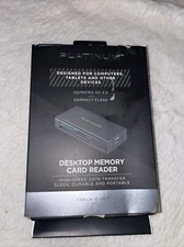 Platinum- USB 3.2 Gen 1 SD, microSD, CF 3 Slot Memory Card Reader - Black