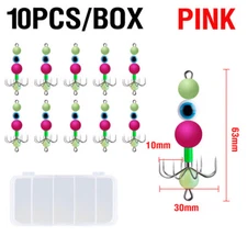 10Pcs Luminous Squid Jig Octopus Squid Jigs Umbrella Hooks Sea Fishing Lures