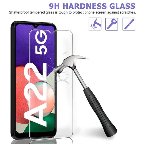 5X For Samsung Galaxy A22 5G HD Premium Tempered Glass Screen Protector Saver - Picture 1 of 10