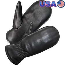 Genuine Deerskin Leather Winter Gloves Windproof Insulated Warm Hand Protection