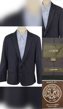 J.Crew Ludlow Blazer Men's 40S Navy Blue Wool Cotton Blend American Woolen Co