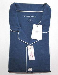 PIJAMA DEREK ROSE PARA HOMBRE XL MICRO MODAL PJ PRECIO DE VENTA SUGERIDO POR EL FABRICANTE. £365 PJS Basilea 24 Azul