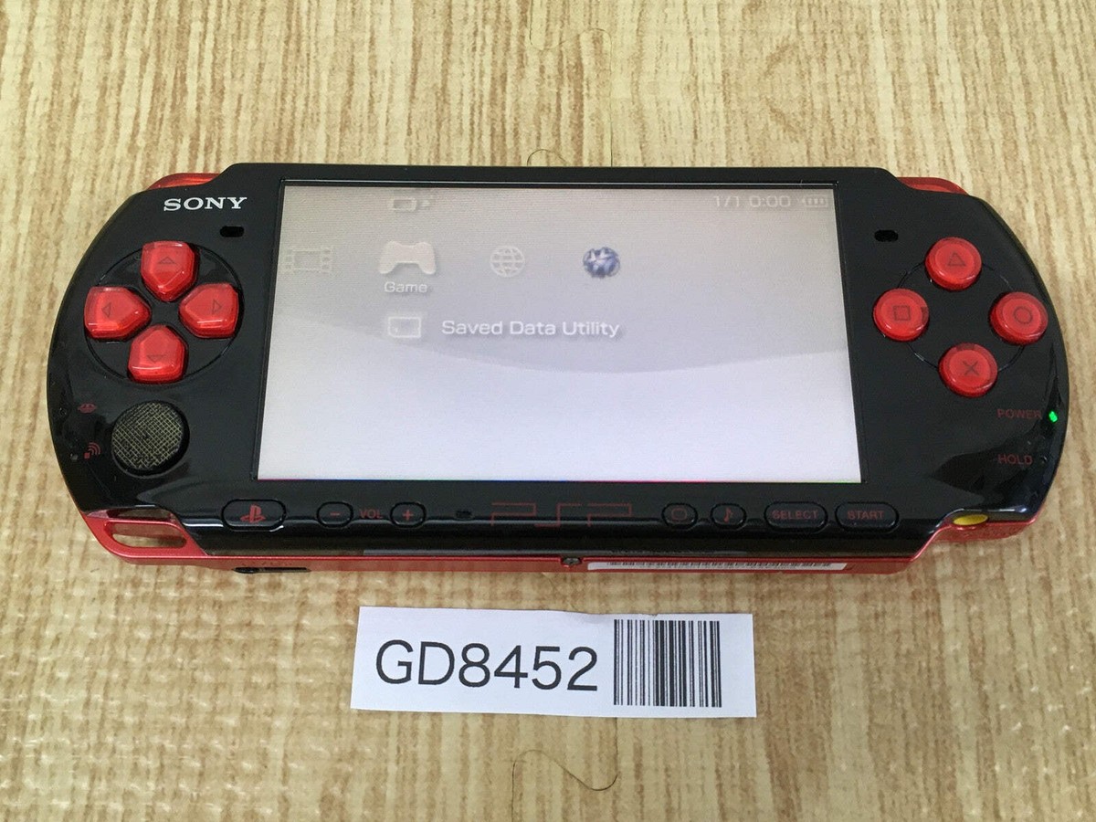 GD8452 With Defects - PSP-3000 BLACK & RED SONY PSP Console Japan