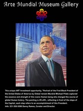President Barack Obama, Original Oil Painting 4ft x 5 ft