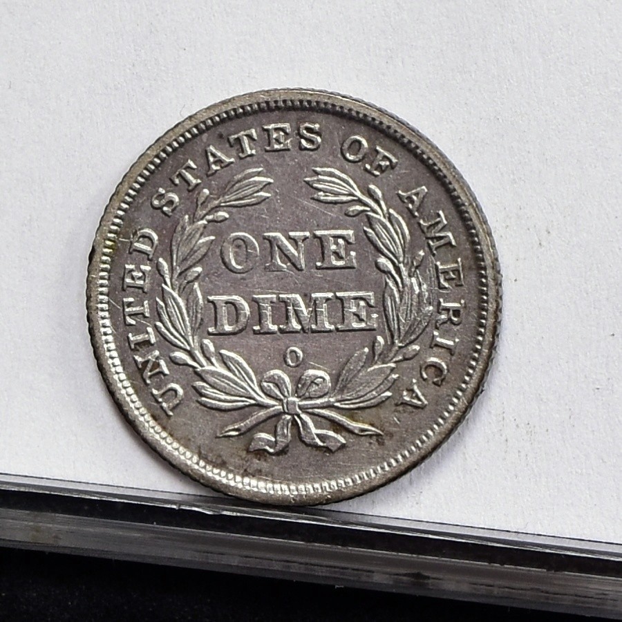 1839-O Liberty Seated Dime - Ch AU Details, Heavy Cleaned (#60179-L)