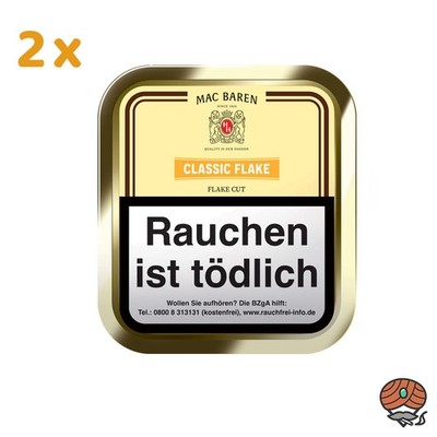 Mac Baren Classic Flake Cut Pfeifentabak 2x 50g Dose