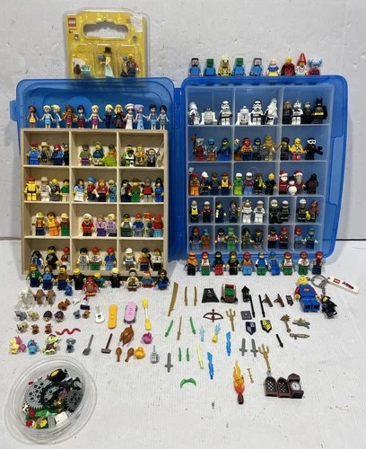 HUGE LEGO 135+ MINIFIGURE Lot Star Wars Ninjago Batman Weapon Lots Accessories