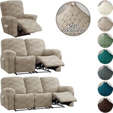 Thick Recliner Sofa Cover Slip Covers 1/2/3 Seater Jacquard Furniture Protector