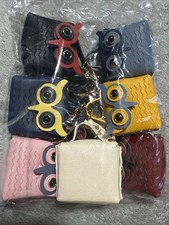 New Sealed Owl Mini Purses Keychains Set Of 7 Earbud Holder Coin Pouch
