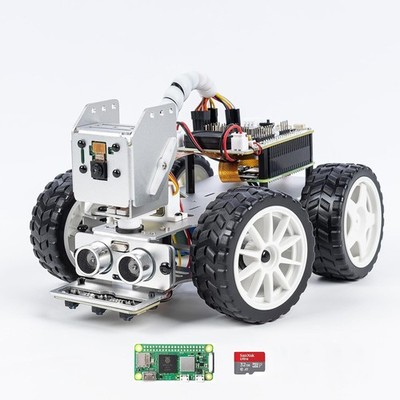 SunFounder PiCar-X AI Video Robot Car Kit with Raspberry Pi Zero 2 W+32G TF Card