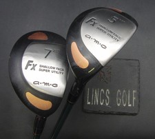 Set of 2 AMC Shallow Face FX 17° 5 + 23° 7 Hybrids Regular Graphite Shafts