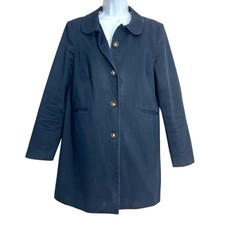 Banana Republic Women’s Cotton Canvas Peacoat Navy Size L Classic