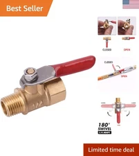 Red Handle 1/4 Inch Heavy Duty Air Compressor Brass Valve - Secure Closing