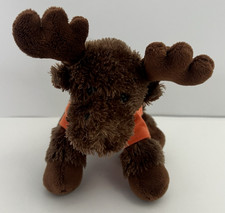 Aurora Moose Plush Brown Realistic Woodland 8" Stuffed Animal Flopsie Toy NYSEG