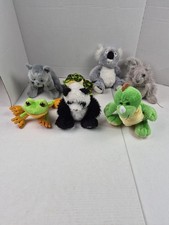 Ganz Webkinz Plush Stuffed Animals Lot No Codes Collector Bundle Frog Cat Dino