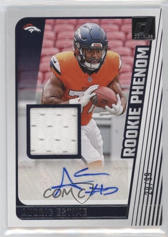 2024 Panini Donruss Rookie Phenom Jersey 29/99 Audric Estime Auto RC 19jf