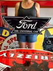 Antique Vintage Old Style Sign Ford Universal NOT Porcelain Made in USA 30x12