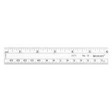 6" Clear Flexible Ruler Metric Imperial Plastic School Office Measuring Tool
