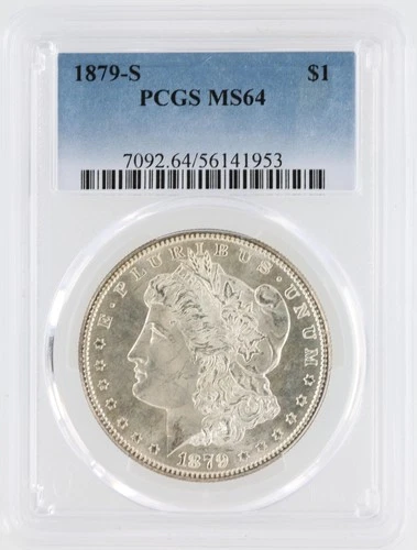 1879-S Morgan Silver Dollar PCGS MS64 S$1 San Francisco Minted No Reserve
