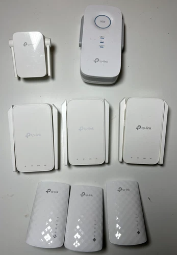 Lot of 8 TP-Link Wi-Fi Range Extenders RE200 RE220 RE450 RE650 Dual Band AC750–A