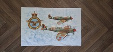 Vintage RAF British Military Cotton Pillow Case Fighter Plane