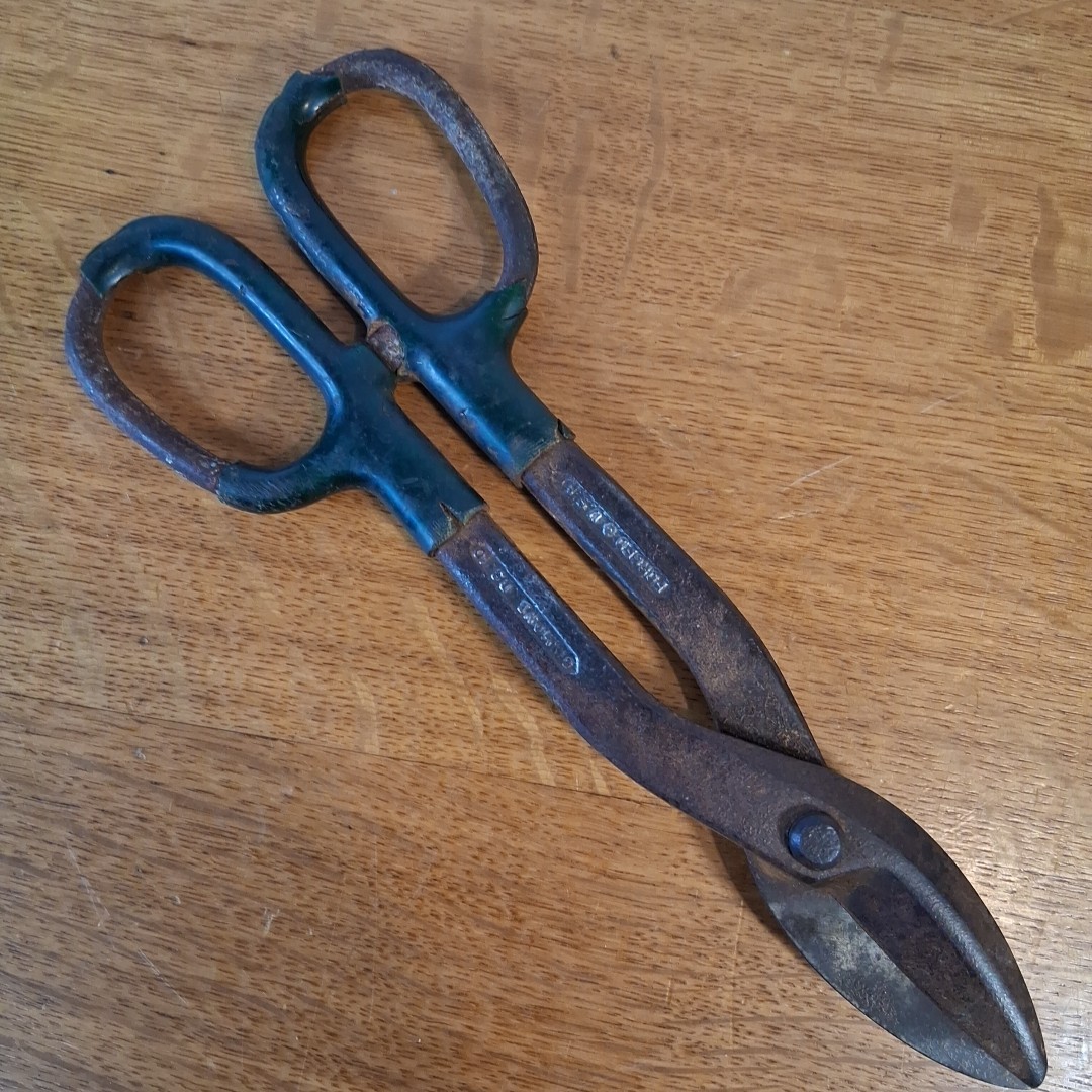 Diamond DS-10 Forged USA Tin Snips Cutters Metal Shears Vintage 10⅜" Estate Sale