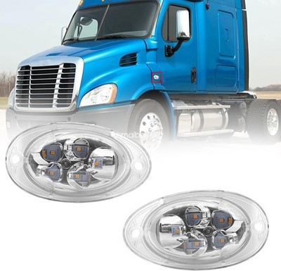 Par de Luces LED Laterales Para Freightliner Cascadia 2008-2017, Lente Clara