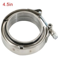 V-BAND CLAMP + FLANGES COMPLETE STAINLESS STEEL EXHAUST TURBO HOSE 114.3mm 4.5''