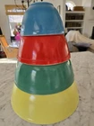 Set of 4 Vintage Pyrex Nesting Mixing Bowls Primary Colors 401-404