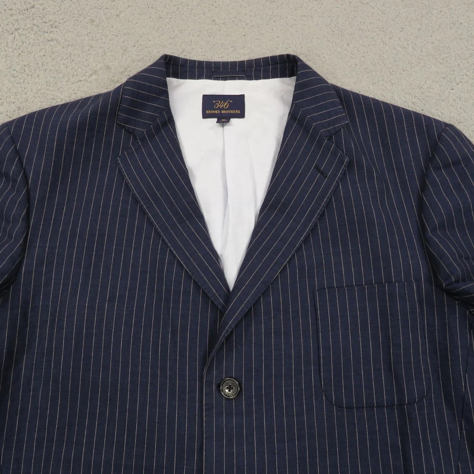 Blazer Brooks Brothers XXL Lino Algodón Rayas 1/2 Lona Abrigo Deportivo Chaqueta Foto 4 de 4