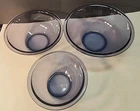 S/3 Vintage PYREX Purple Amethyst Glass Mixing Bowls 322 323 325