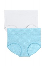 Comfort Choice Plus Size Cotton Spandex Comfort Waist Brief 2-Pack